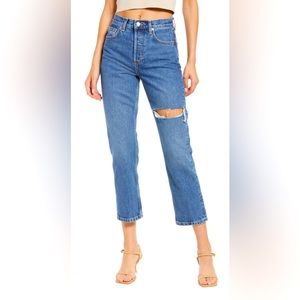TopShop Ripped Straight Leg Jeans (New!)